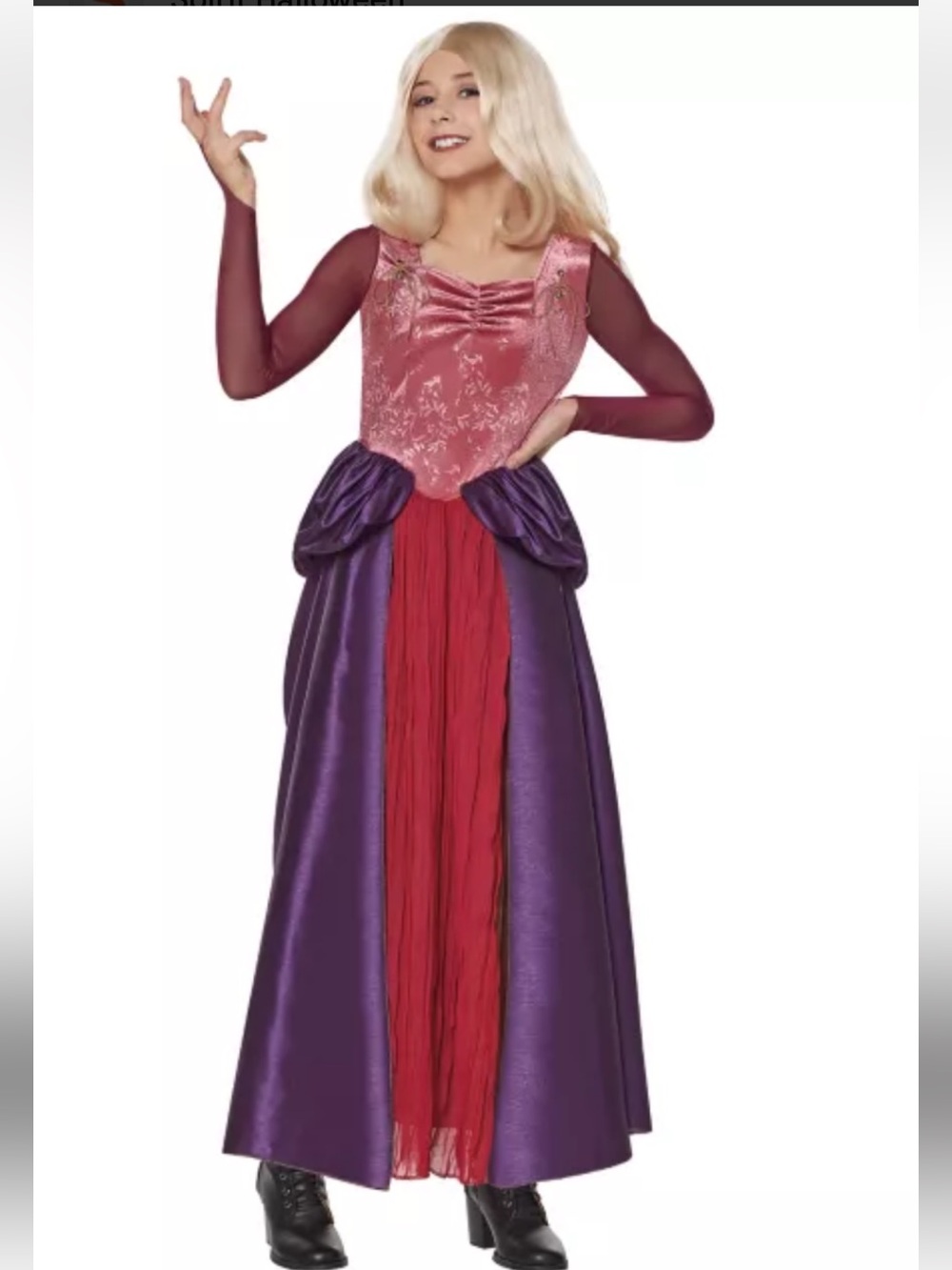 Disney Hocus Pocus Sarah Sanderson Witch
Costume Dress Girls Size L (12-14)